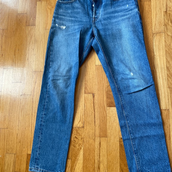 Levi’s 501 Straight Leg High Waisted Jeans Sz 27 - Picture 3 of 9